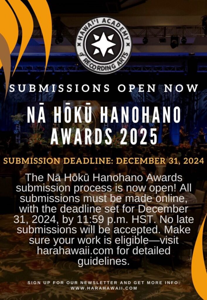 2024 Nā Hōkū Hanohano Awards Announcement